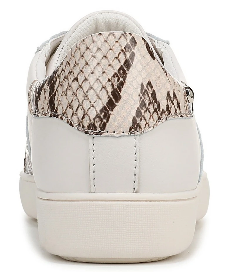 Naturalizer Medina Leather Snake Print Lace Up Sneakers