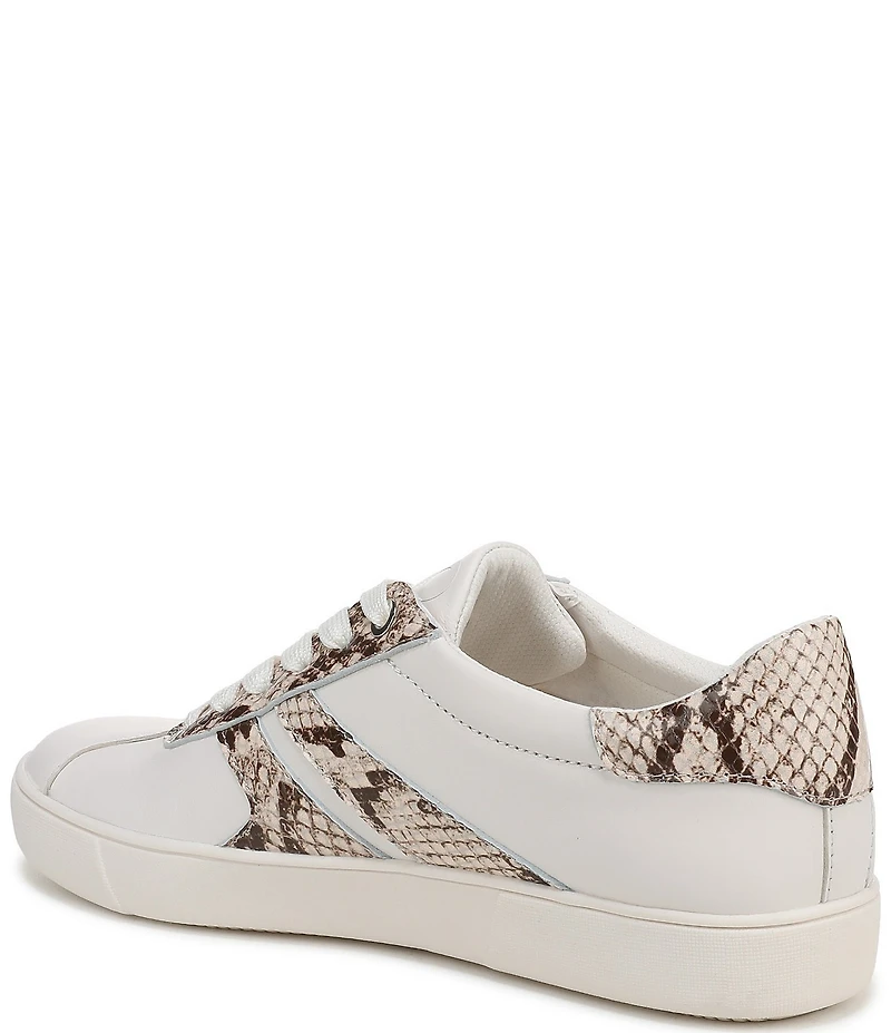 Naturalizer Medina Leather Snake Print Lace Up Sneakers