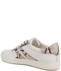 Naturalizer Medina Leather Snake Print Lace Up Sneakers