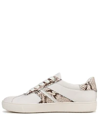 Naturalizer Medina Leather Snake Print Lace Up Sneakers