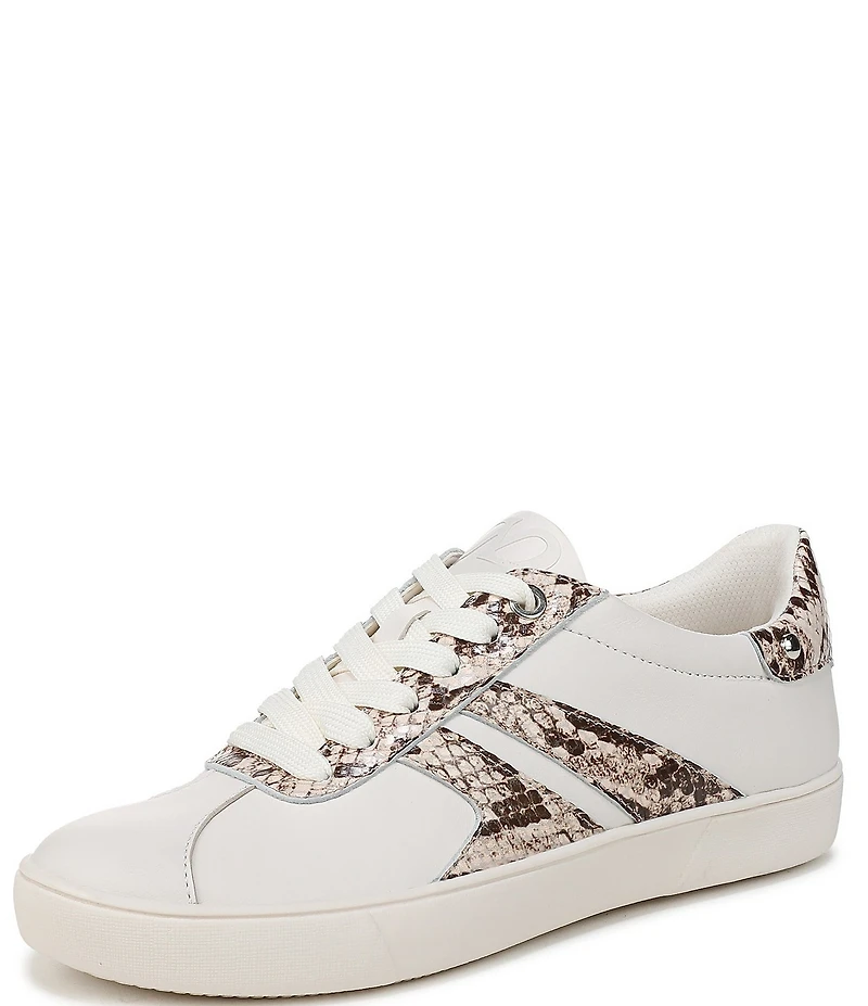 Naturalizer Medina Leather Snake Print Lace Up Sneakers