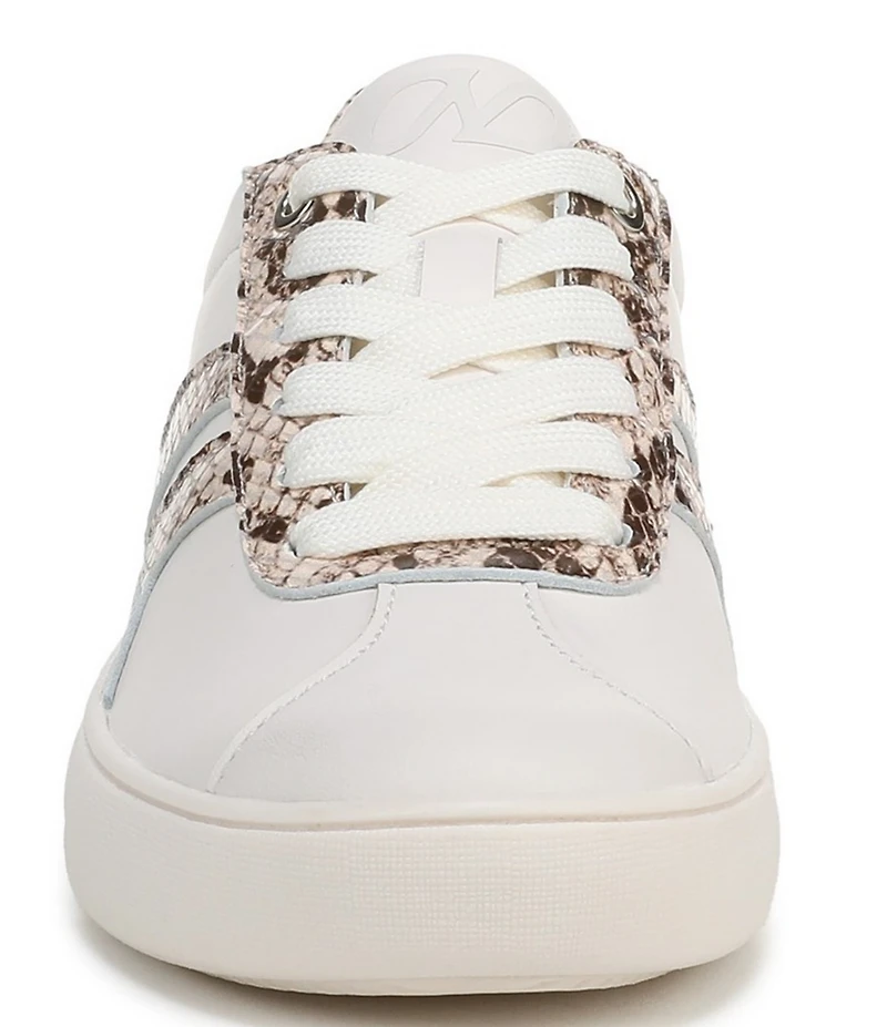 Naturalizer Medina Leather Snake Print Lace Up Sneakers