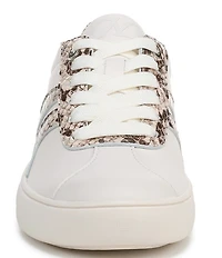 Naturalizer Medina Leather Snake Print Lace Up Sneakers
