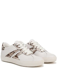 Naturalizer Medina Leather Snake Print Lace Up Sneakers