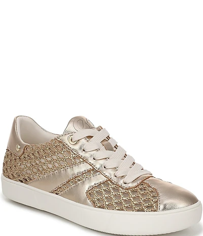 Naturalizer Medina Metallic Raffia Lace Up Sneakers