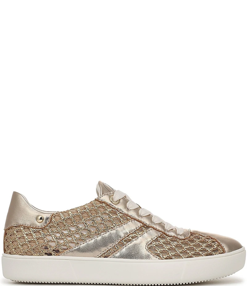 Naturalizer Medina Metallic Raffia Lace Up Sneakers
