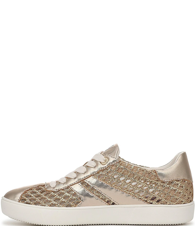 Naturalizer Medina Metallic Raffia Lace Up Sneakers
