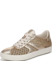 Naturalizer Medina Metallic Raffia Lace Up Sneakers