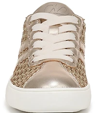 Naturalizer Medina Metallic Raffia Lace Up Sneakers