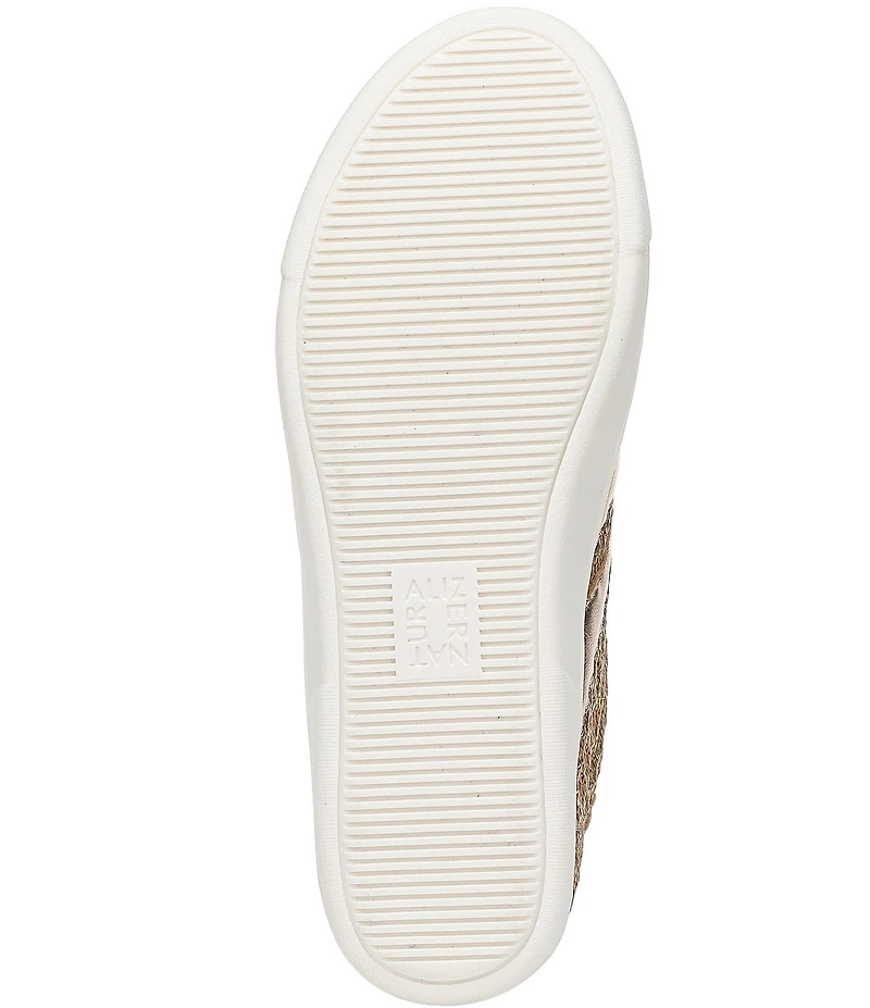 Naturalizer Medina Metallic Raffia Lace Up Sneakers