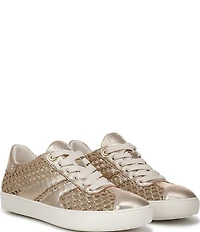 Naturalizer Medina Metallic Raffia Lace Up Sneakers