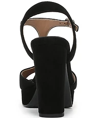 Naturalizer Miller Suede Peep Toe Ankle Strap Platform Dress Pumps