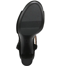 Naturalizer Miller Suede Peep Toe Ankle Strap Platform Dress Pumps