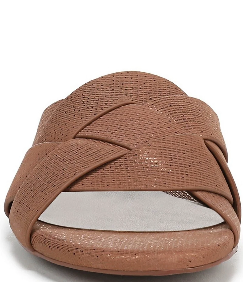 Naturalizer Morena 2 Shimmer Leather Slide Sandals