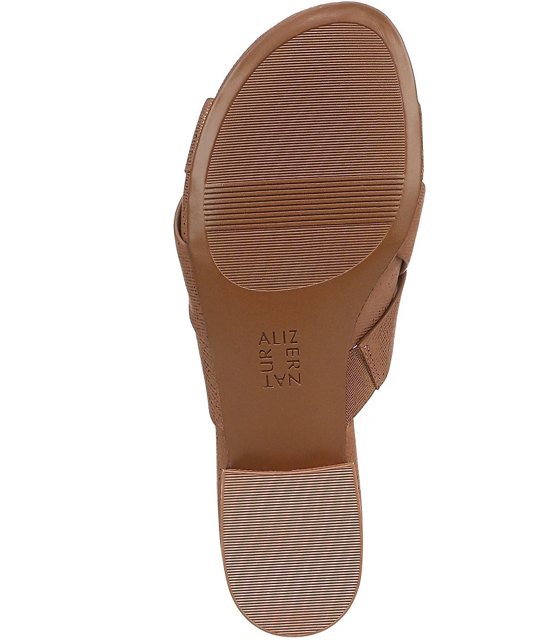 Naturalizer Morena 2 Shimmer Leather Slide Sandals