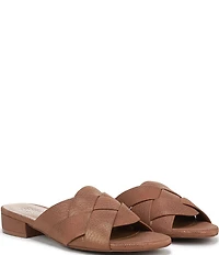 Naturalizer Morena 2 Shimmer Leather Slide Sandals