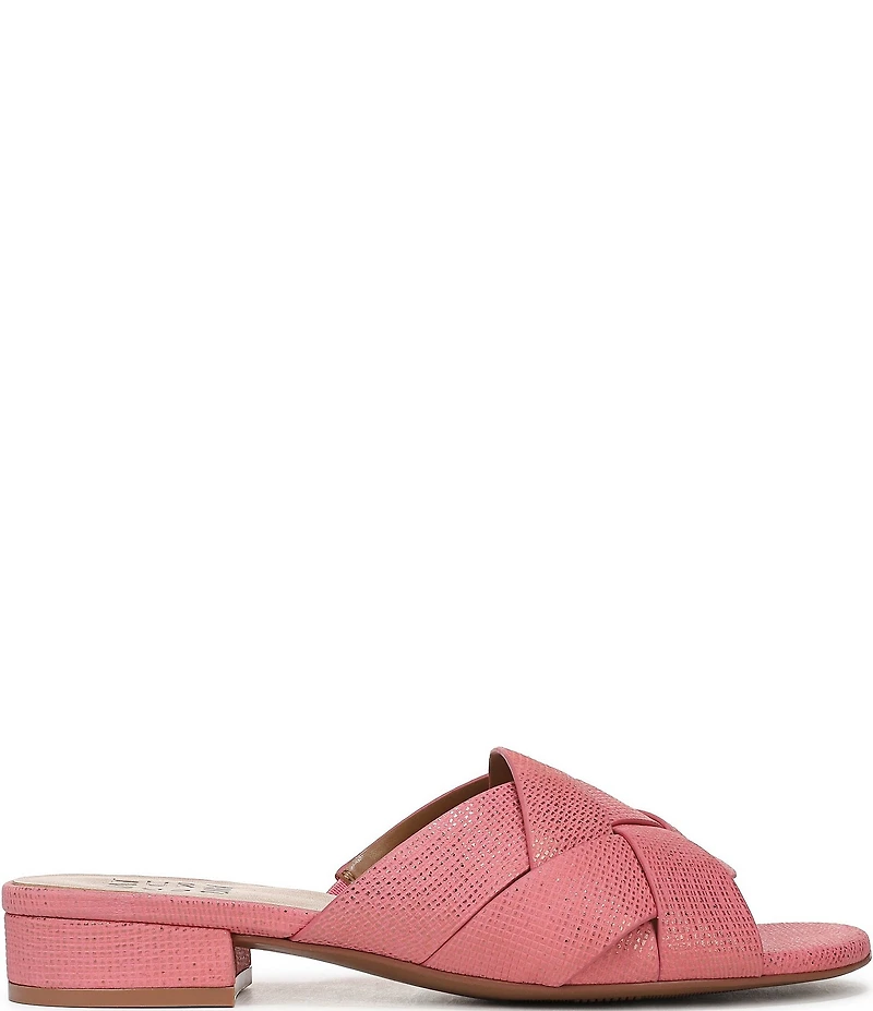 Naturalizer Morena 2 Shimmer Leather Slide Sandals