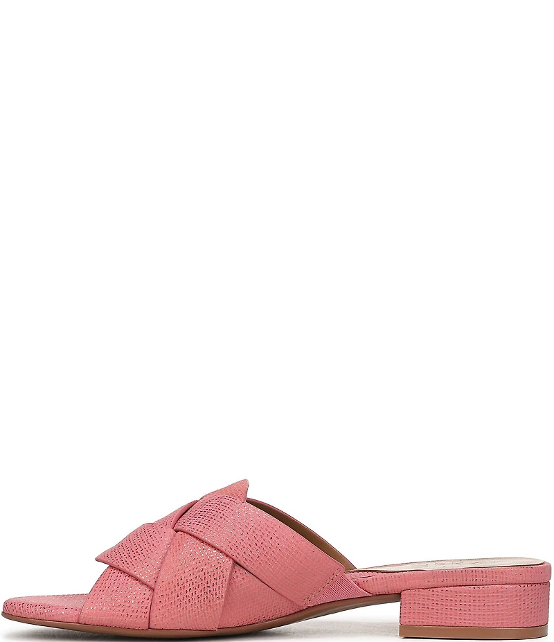 Naturalizer Morena 2 Shimmer Leather Slide Sandals