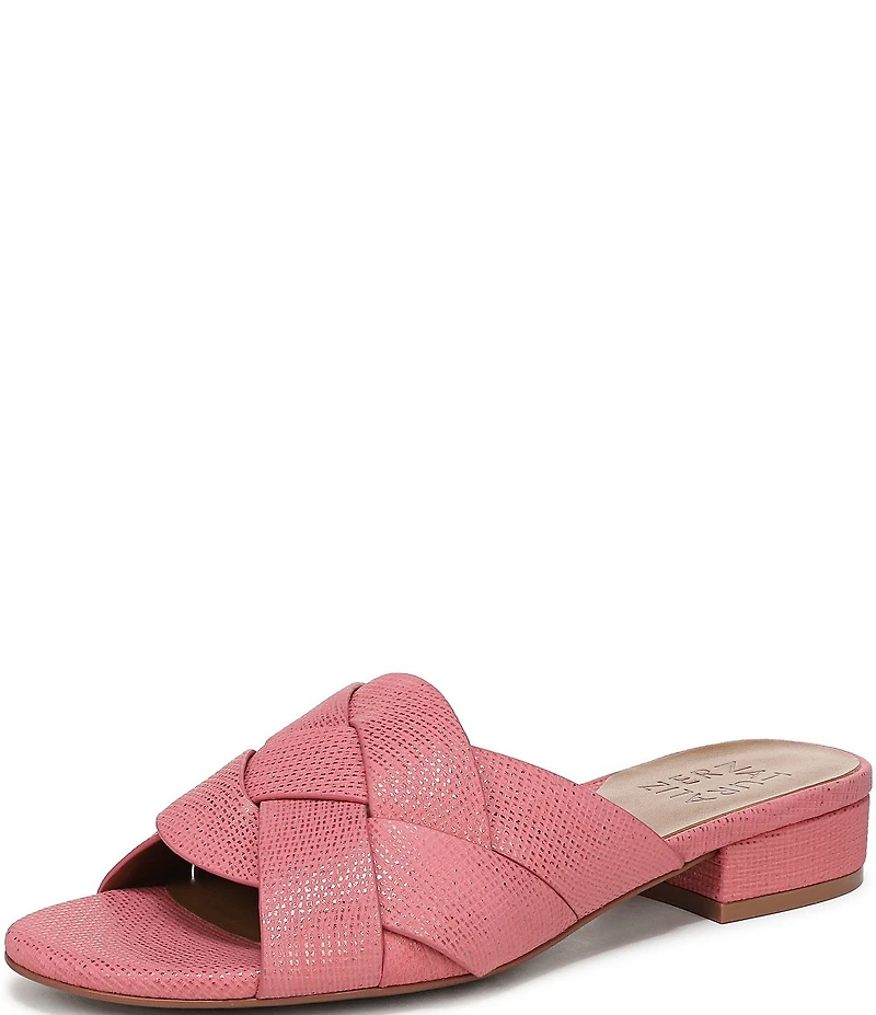 Naturalizer Morena 2 Shimmer Leather Slide Sandals