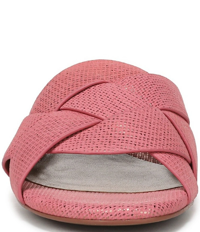 Naturalizer Morena 2 Shimmer Leather Slide Sandals