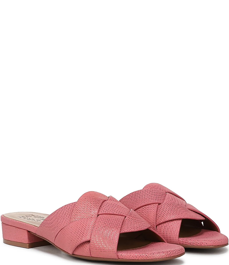 Naturalizer Morena 2 Shimmer Leather Slide Sandals