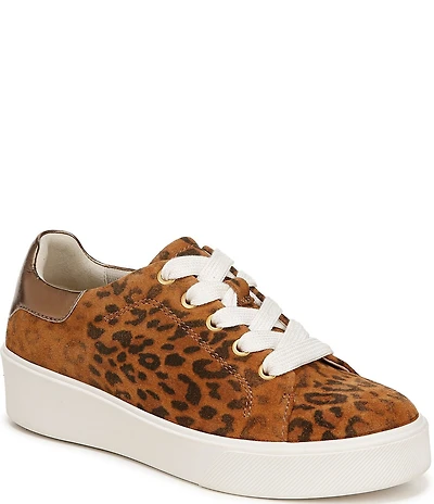 Naturalizer Morrison 2.0 Leather Leopard Print Platform Sneakers