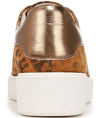 Naturalizer Morrison 2.0 Leather Leopard Print Platform Sneakers