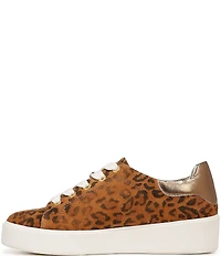 Naturalizer Morrison 2.0 Leather Leopard Print Platform Sneakers