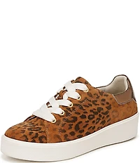 Naturalizer Morrison 2.0 Leather Leopard Print Platform Sneakers