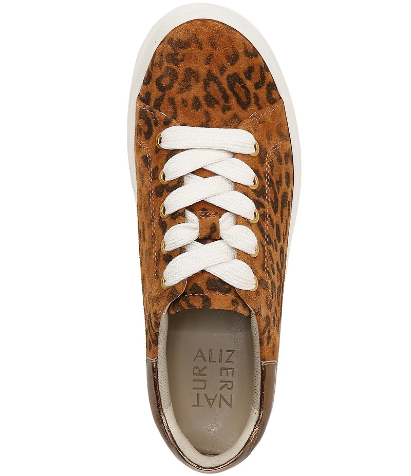 Naturalizer Morrison 2.0 Leather Leopard Print Platform Sneakers