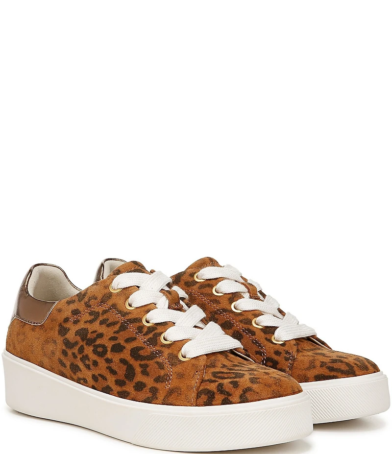 Naturalizer Morrison 2.0 Leather Leopard Print Platform Sneakers