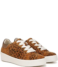 Naturalizer Morrison 2.0 Leather Leopard Print Platform Sneakers