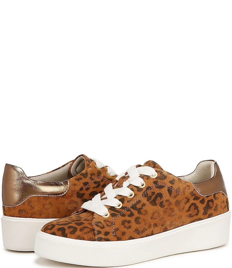 Naturalizer Morrison 2.0 Leather Leopard Print Platform Sneakers