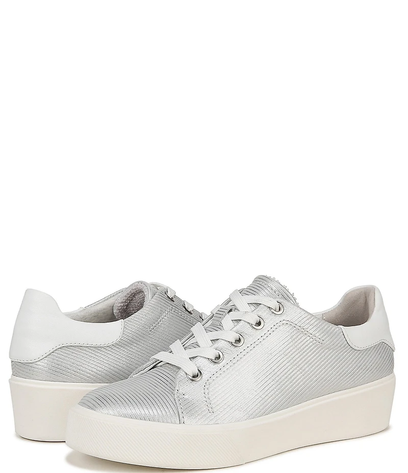 Naturalizer Morrison 2.0 Metallic Stripe Leather Platform Sneakers