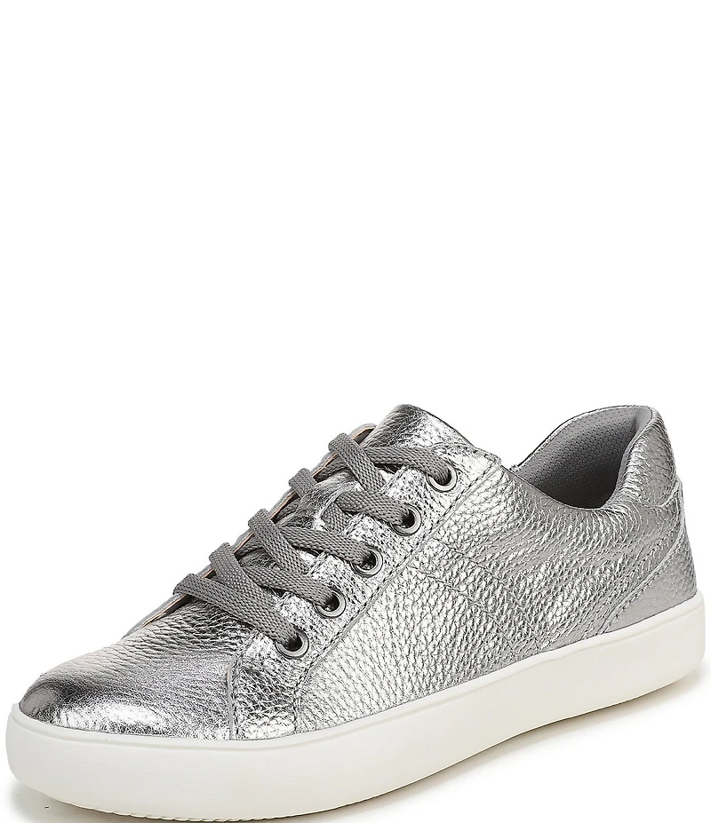 Naturalizer Morrison Tumbled Metallic Lace Up Sneakers