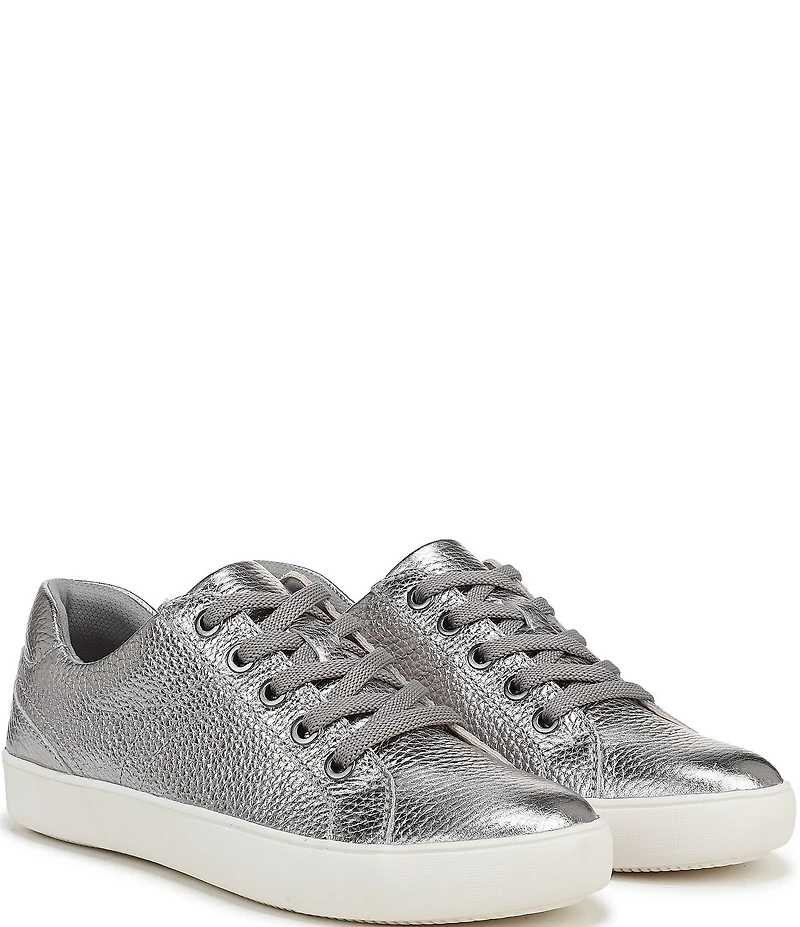 Naturalizer Morrison Tumbled Metallic Lace Up Sneakers