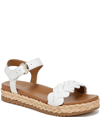 Naturalizer Neila Leather Ankle Strap Espadrille Platform Sandals