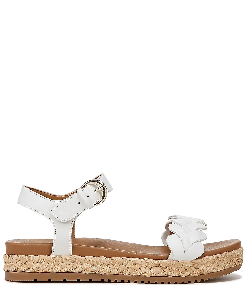 Naturalizer Neila Leather Ankle Strap Espadrille Platform Sandals