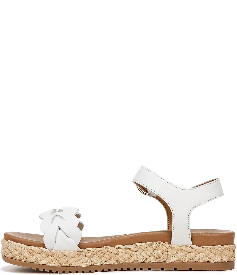 Naturalizer Neila Leather Ankle Strap Espadrille Platform Sandals