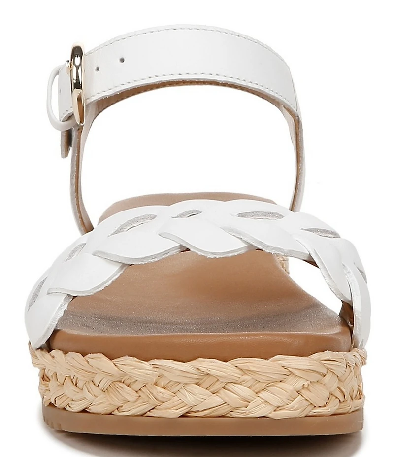 Naturalizer Neila Leather Ankle Strap Espadrille Platform Sandals