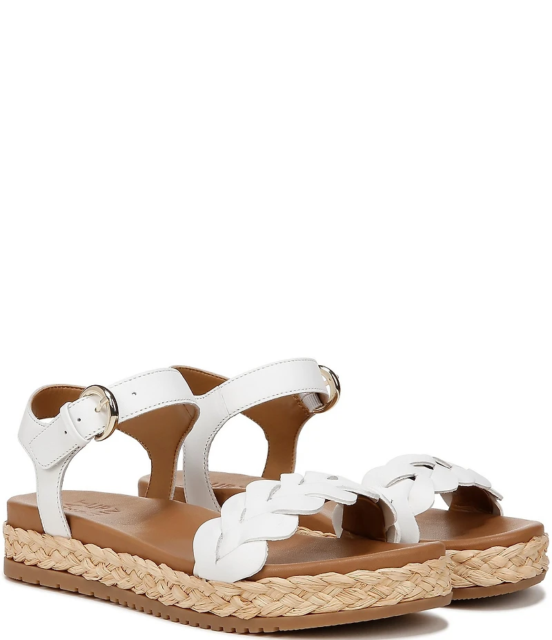 Naturalizer Neila Leather Ankle Strap Espadrille Platform Sandals
