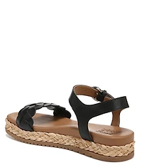 Naturalizer Neila Leather Ankle Strap Espadrille Platform Sandals
