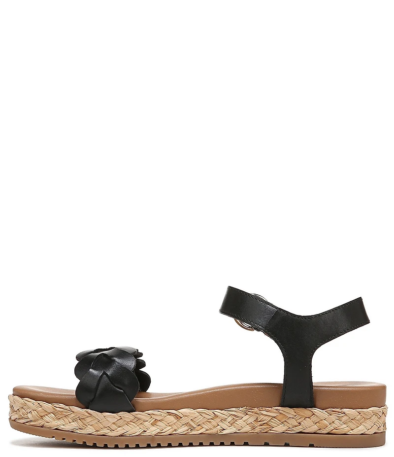 Naturalizer Neila Leather Ankle Strap Espadrille Platform Sandals