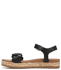 Naturalizer Neila Leather Ankle Strap Espadrille Platform Sandals
