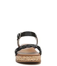 Naturalizer Neila Leather Ankle Strap Espadrille Platform Sandals