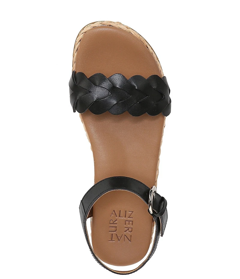 Naturalizer Neila Leather Ankle Strap Espadrille Platform Sandals