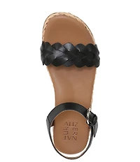 Naturalizer Neila Leather Ankle Strap Espadrille Platform Sandals