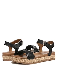 Naturalizer Neila Leather Ankle Strap Espadrille Platform Sandals