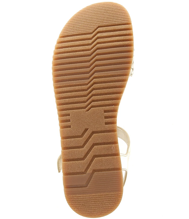 Naturalizer Neila Woven Leather Ankle Strap Espadrille Platform Sandals