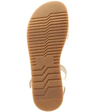 Naturalizer Neila Woven Leather Ankle Strap Espadrille Platform Sandals